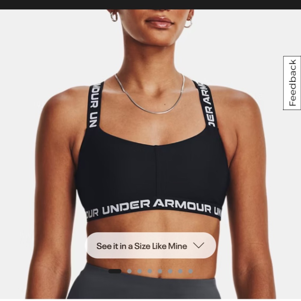 Under Armour Crossback Strappy Low Bra New!
